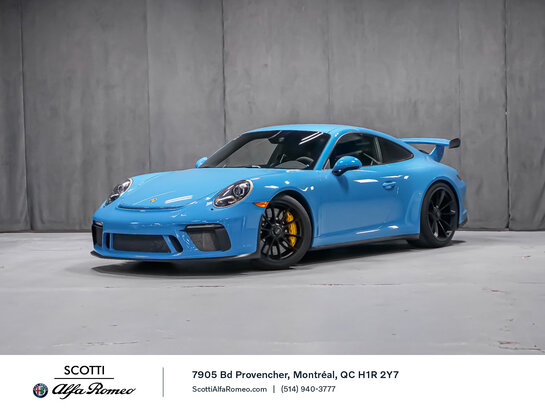 Porsche 911 GT3 PCCB, BUCKET SEATS 2018 Bleu